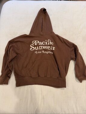 Pacific Sunwear Brown Los Angeles Logo Hoodie